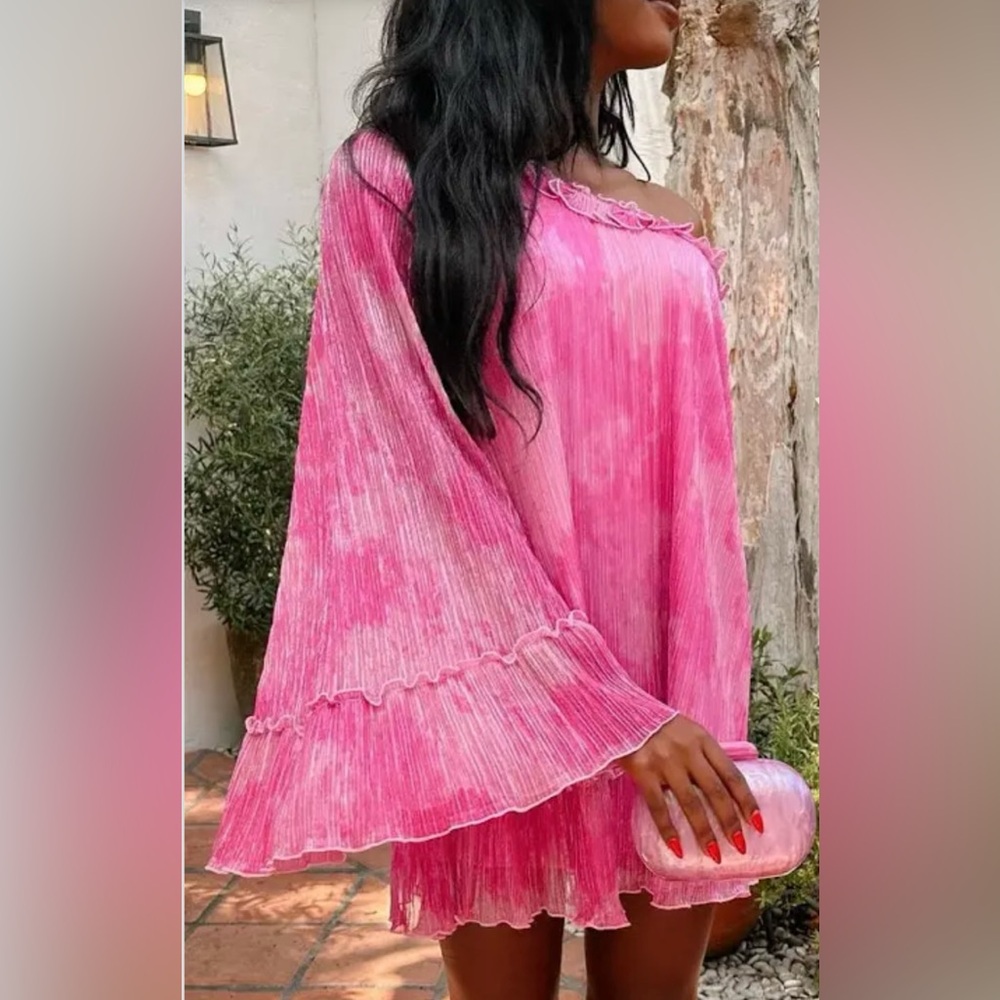 Show Me Your MuMu Pink Ruffled Dress